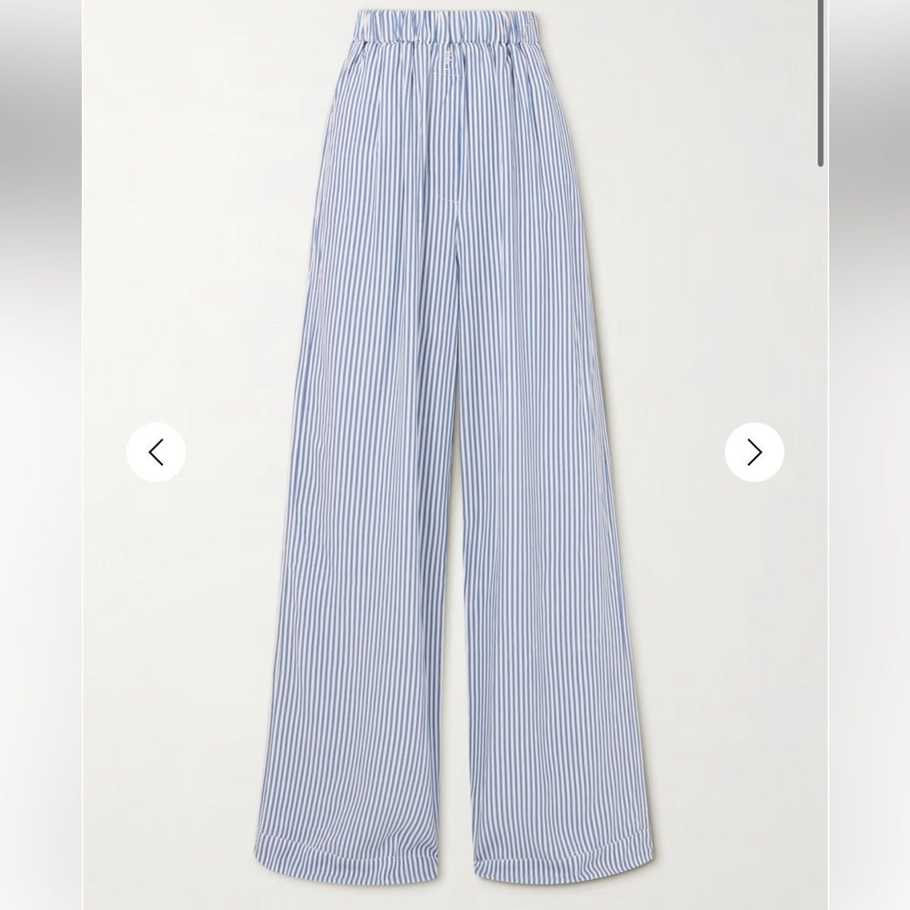 Tuckernuck blue and white striped wide leg pants size XS